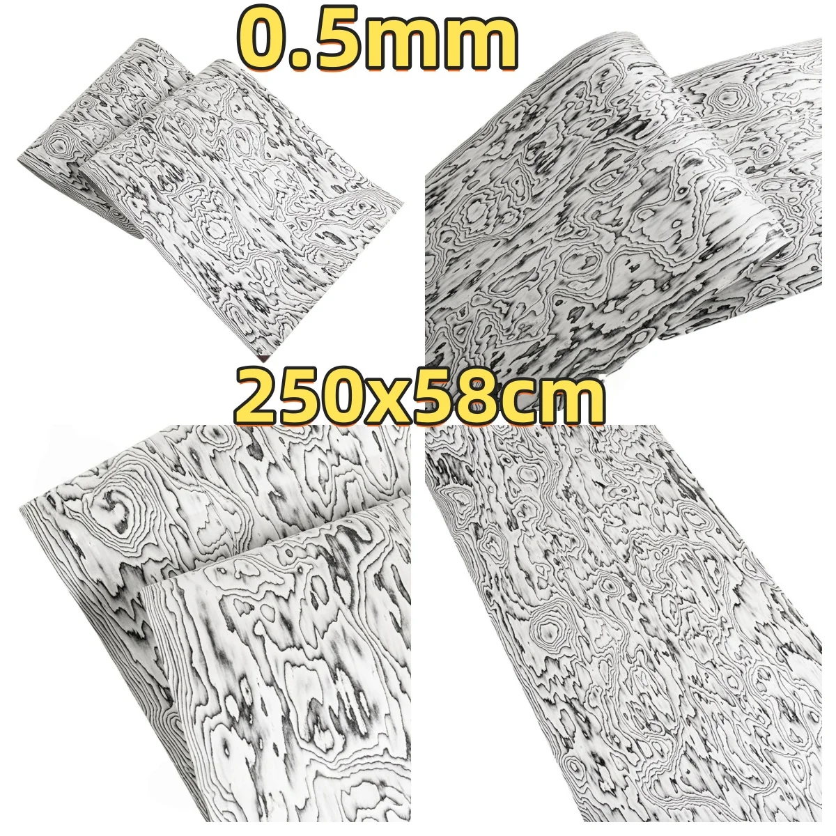 Gray Chinese Ink Painting Engineered wood veneer 0.4-0.5mm – 250x58cm Engineered Sheet for Ceiling Art(Backing Non-woven Fabric)