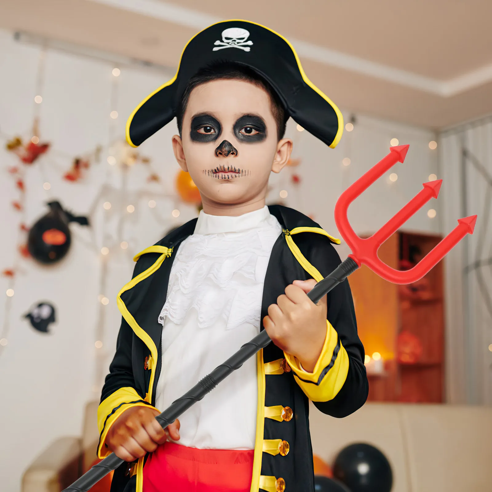 

Вилка дьявола с гладкой ручкой, разборная конструкция, легкая, удобная рукоятка, для костюма демона на Хэллоуин