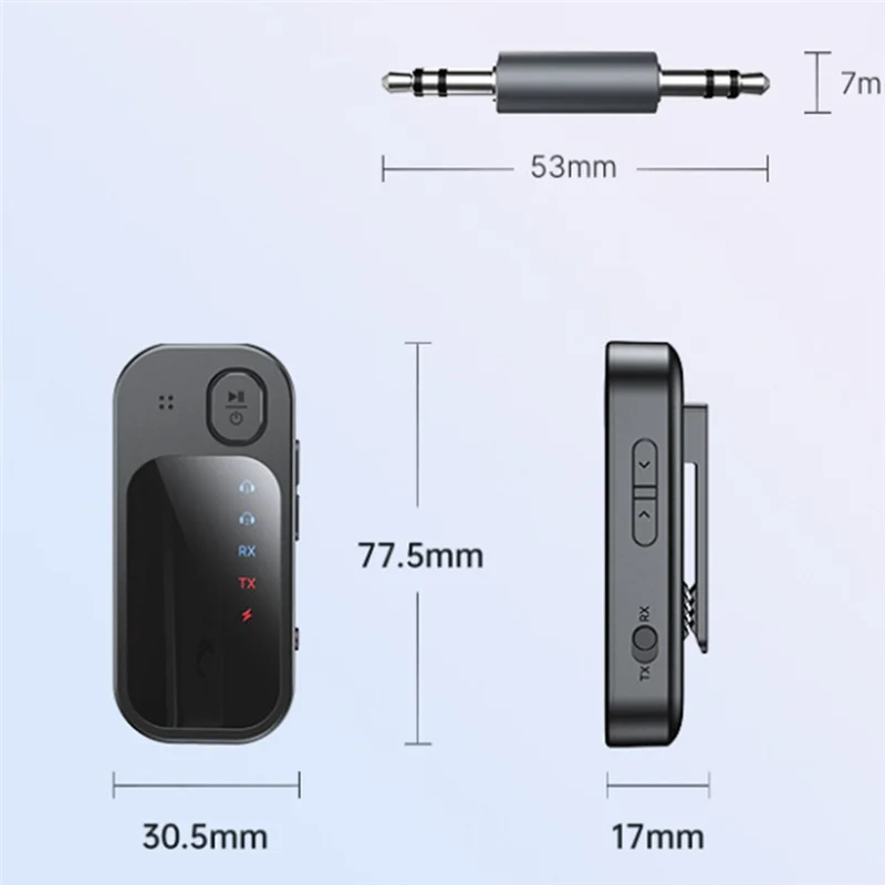A92Z Penerima Pemancar Bluetooth 5.4 2-In-1 Adaptor Bluetooth Nirkabel Pemancar Penerima Bluetooth 2 Hingga 2