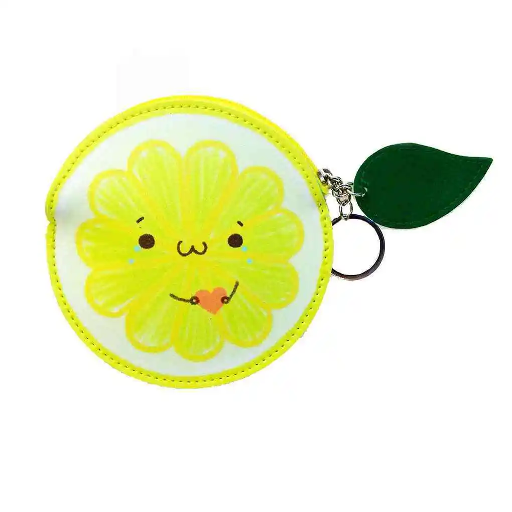 

Women Fruit Pattern Coin Purse PU Leather Wallet Mini Keyring Zipper Change Wallet Card Holders