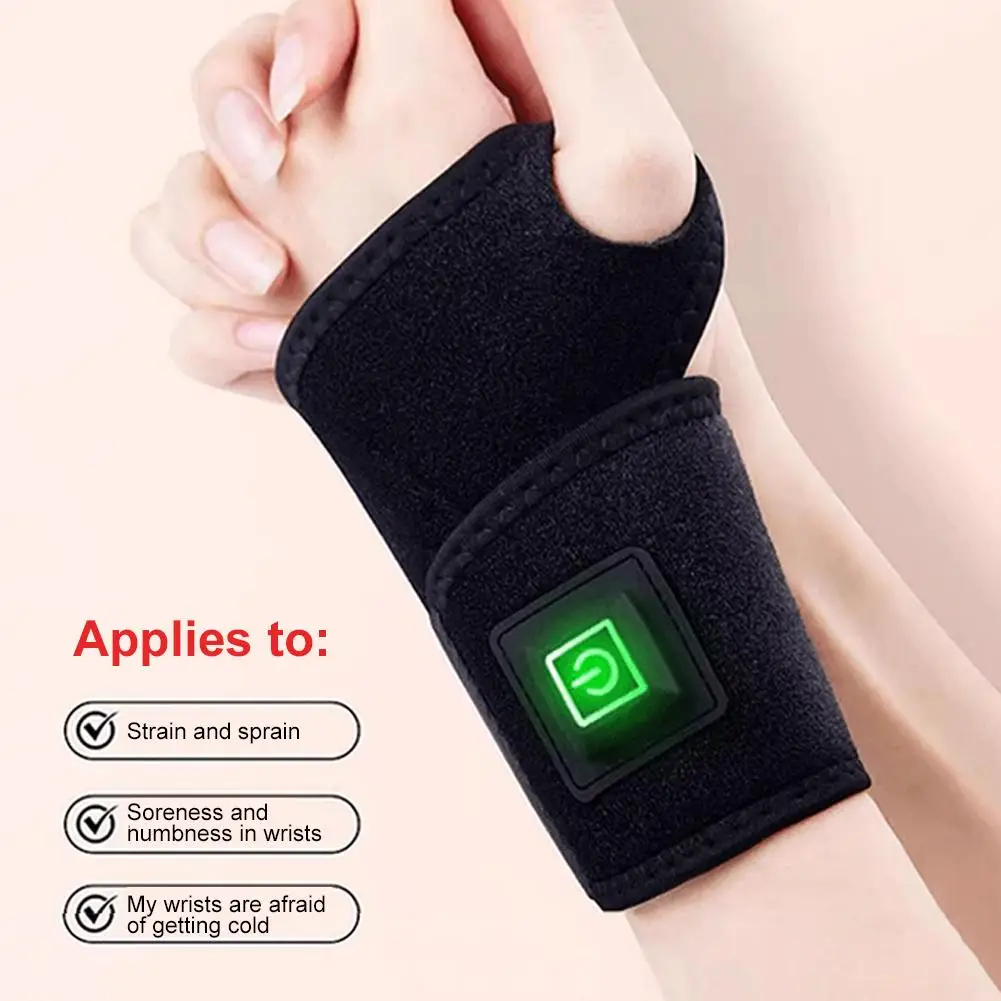 

1pcs Hand heating wristband Support Brace Wrap Heated Band Hand Pain Compression Sanitizer Wristband Relief Belt Warmer O7U3