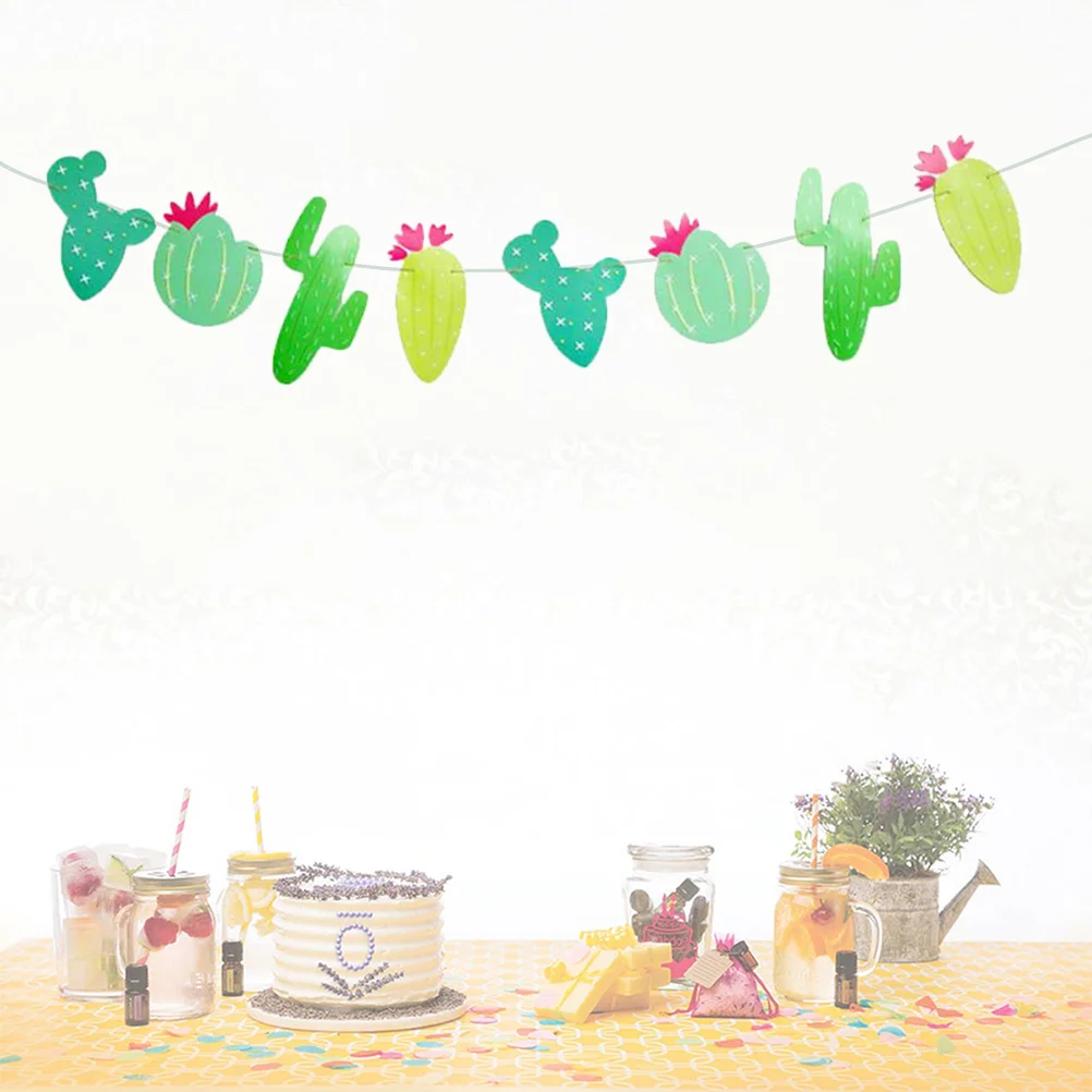 

Mini Glitter Cactus Banner Mexico Wedding Garland Assembled Bridal Shower Bachelorette Hen Party Party Supplies
