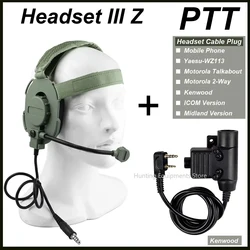 Baofeng PTT Bowman Headset III Z Bowman Elite II CS Headphone U94 PTT For MobilePhonePTT Kenwood Baofeng UV-5R Radio Accessory
