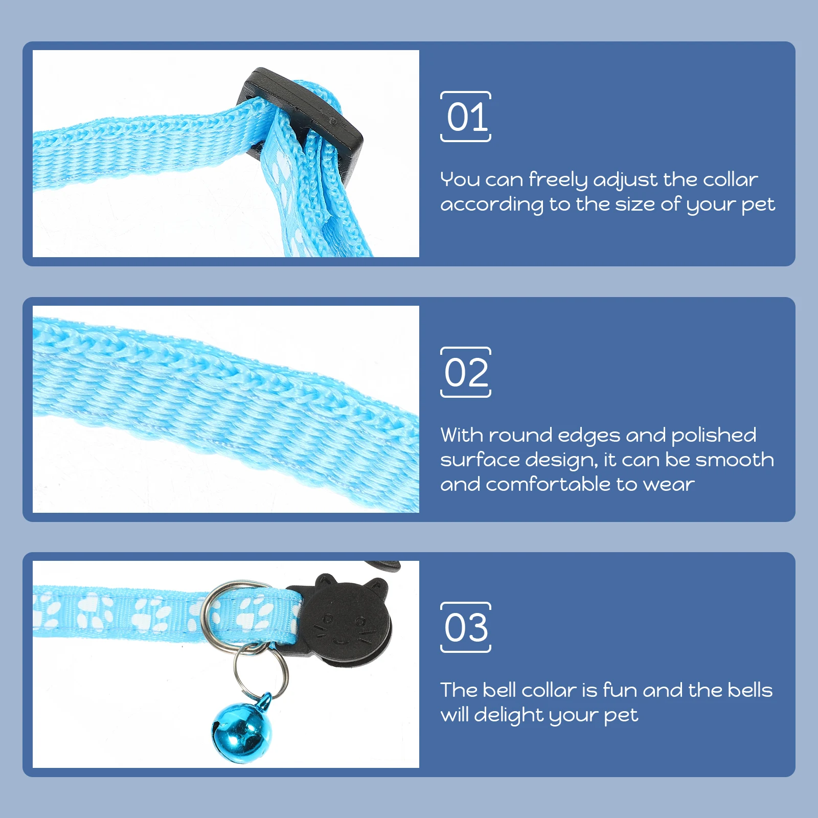 

5Pcs Kitten Buckle Collars Cat Decorative Neckties Party Photo Props Adjustable Soft Pet Neck Chain Pet Collar