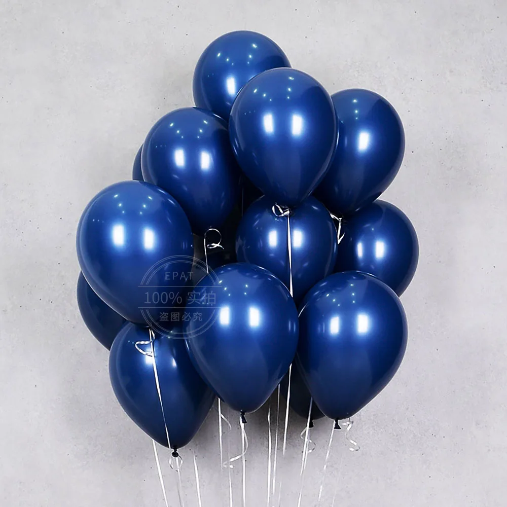 25pcs 5/10inch Night Blue Chrome Gold Latex Balloon for Wedding Decorations Birthday Christening Festival DIY Party Decors Balls