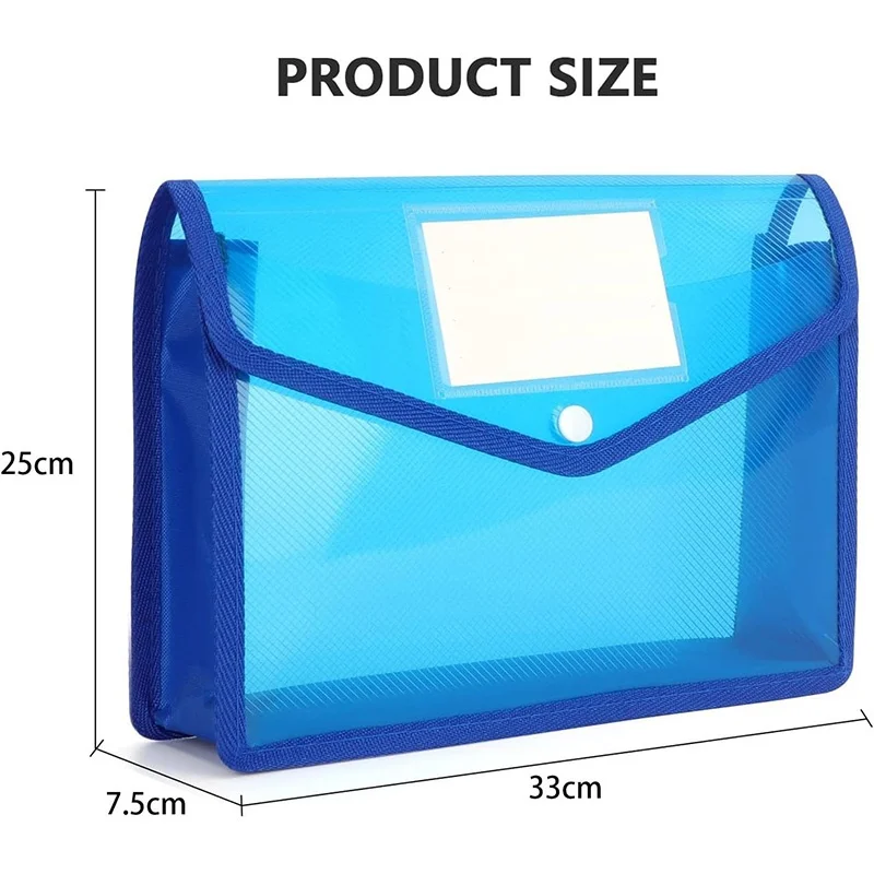 A4 File Folder Stationery Storage Folder Waterproof File Organizer Folders Pvc Bag Portfolio Paper Storage Office Organizers