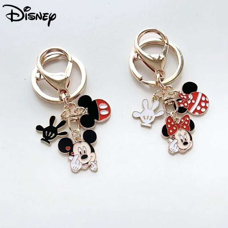 

Милый брелок для пары с Микки и Минни из мультфильма Диснея, модный креативный изысканный брелок для сумки и брелок для ключей для мужчин и женщин