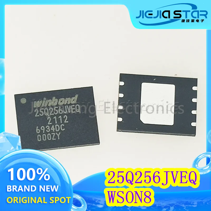 

W25Q256JVEIQ 25Q256JVEQ, 100% Brand New Imported Original FVEIG Memory Chip, WSON8 Electronics, 4 Pcs