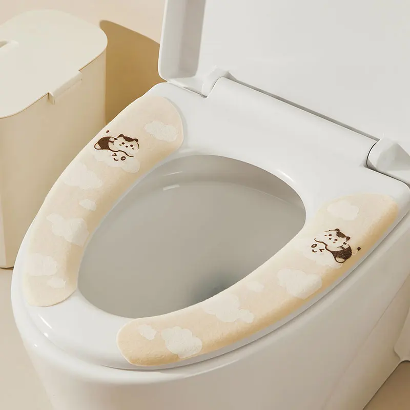 

Household toilet seat bathroom toilet seat cover mat four seasons universal toilet seat adhesive waterproof mat