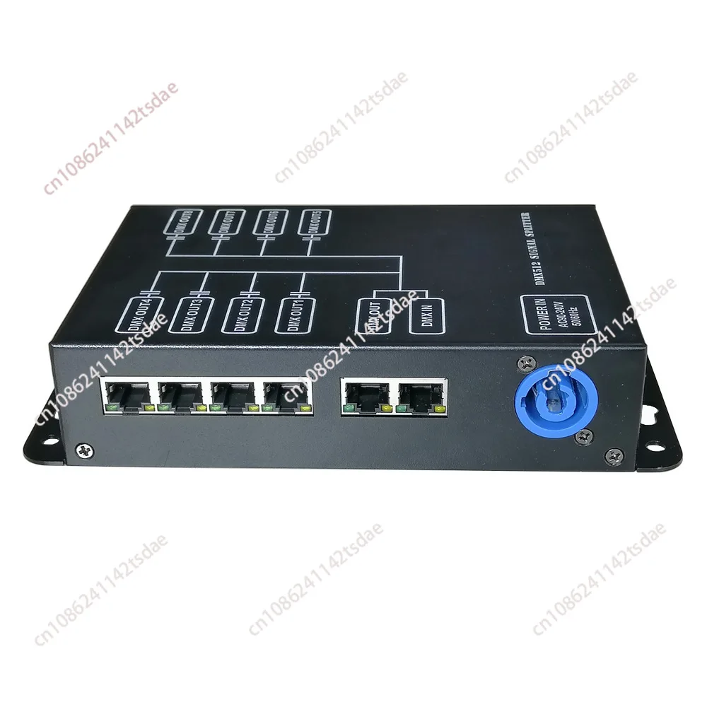 8-Way Network Port Signal Distributor Ktvrj45 Lamp Amplifier Stage Lights Optical Signal Amplifier DMX Network