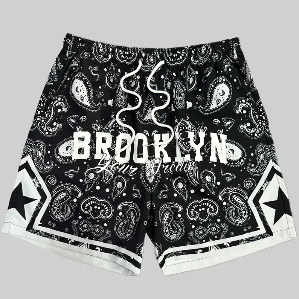 Summer Kids Men Brooklyn New York Shorts Children Fashion Beach Shorts Boys Sports Shorts Casual Short Pants Streetwear