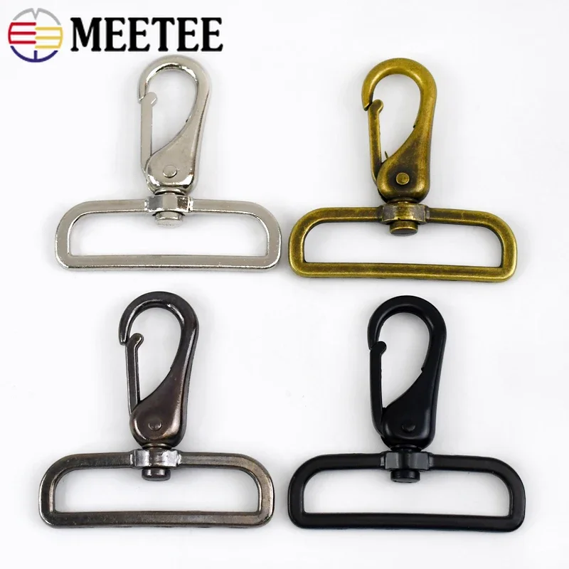 1-4 pz 50mm fibbie in pelle di metallo per borsa cinturino girevole chiusura a moschettone borsa cintura clip grilletto fibbia moschettone accessori