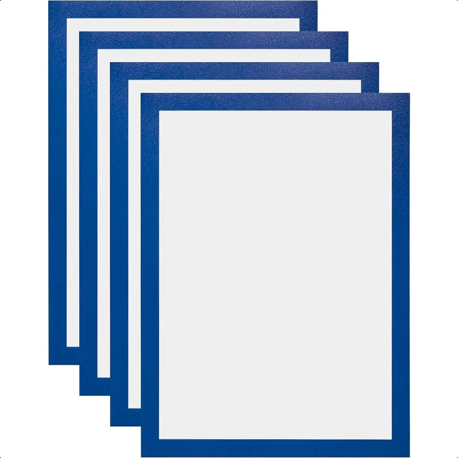 

SelfAdhesive A4 Magnetic Document Holder 8.5 X 11 Sign Holder 4Pack Blue