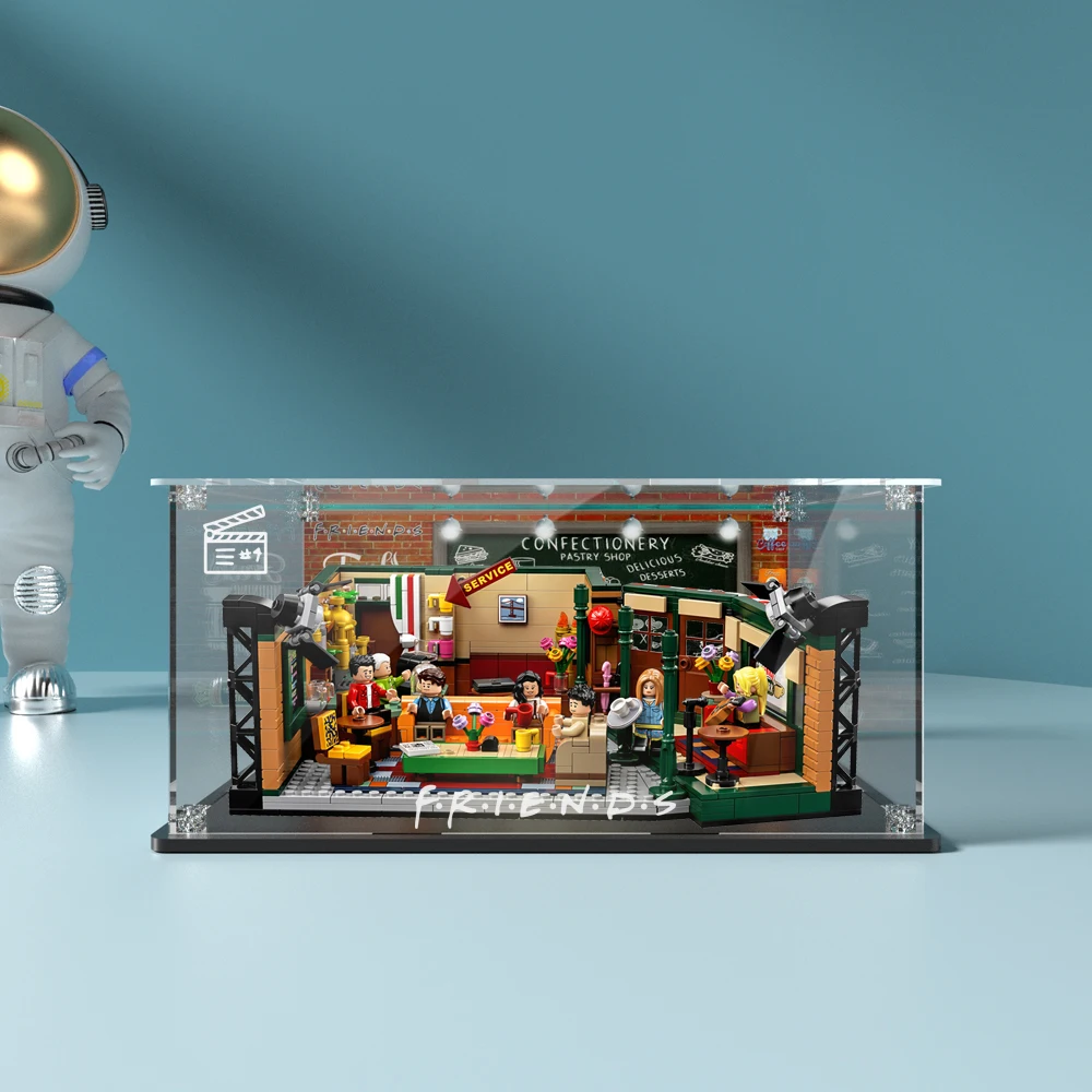 Acrylic Display Box for Lego Central Perk Showcase Friends Cafe 21319 Dustproof Clear Display Case (Blocks Set Not Included）