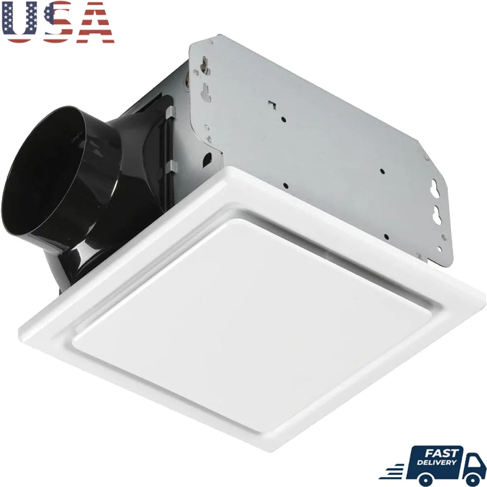 هادئة الحمام مروحة العادم سقف جبل 50 CFM 1 Sone التهوية التحكم في الرطوبة سهلة التركيب مقاومة للتآكل