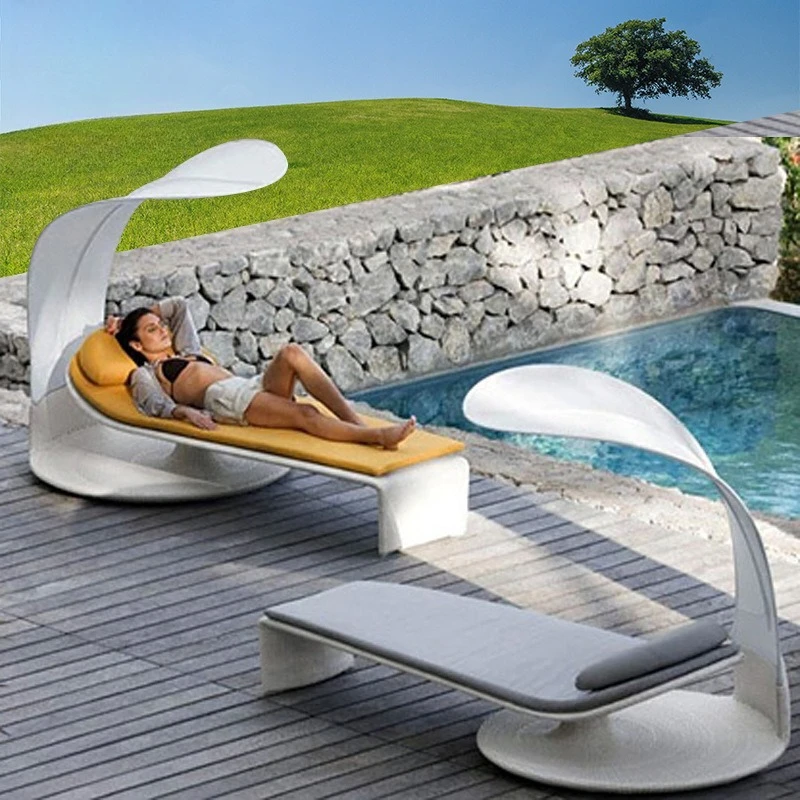 

Beach recliner leisure outdoor nap chair, outdoor balcony recliner rattan chair