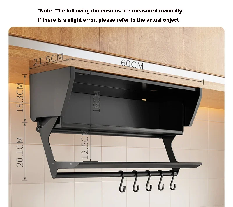 Estante de almacenamiento de condimentos plegable extraíble para cocina, estante de aluminio para colgar en la pared, debajo del gabinete, gran