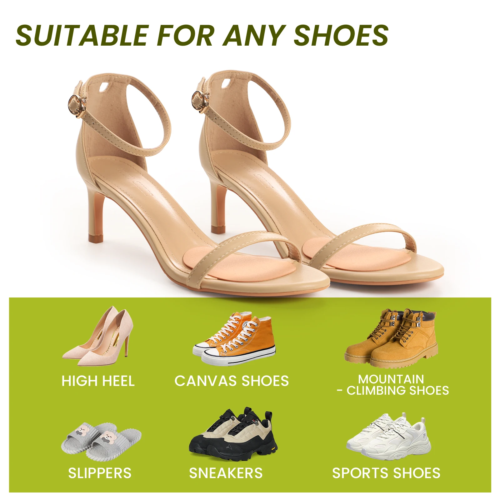 2/4/8/12Pcs Sumifun High Heels Forefoot Pad Women Anti Slip Metatarsal Insole Anti Slip Shock Absorption Foot Corn Pain Relief