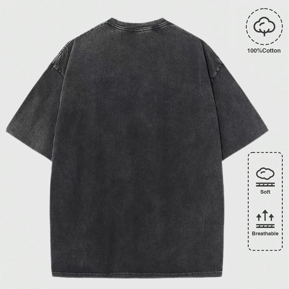 Summer Custom Washed T-Shirt Mens Cotton Oversized Tops DIY Logo/Graphic Tees Casual Comfortable T Shirts O-Neck Men's Clothes