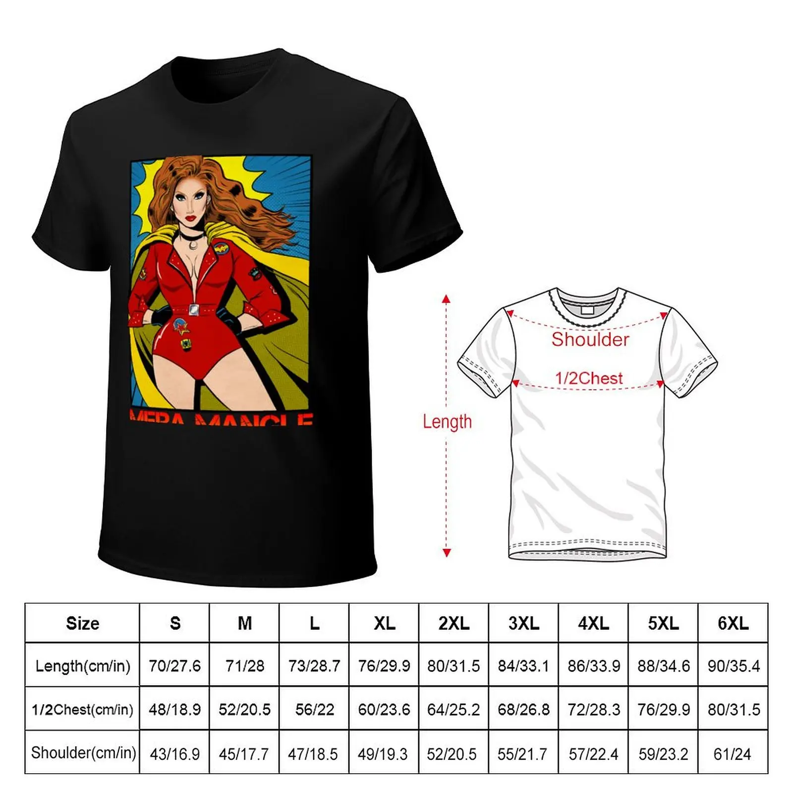 Mera Mangle - The Drag Hero T-Shirt summer tops anime t shirts blacks oversized anime shirts men