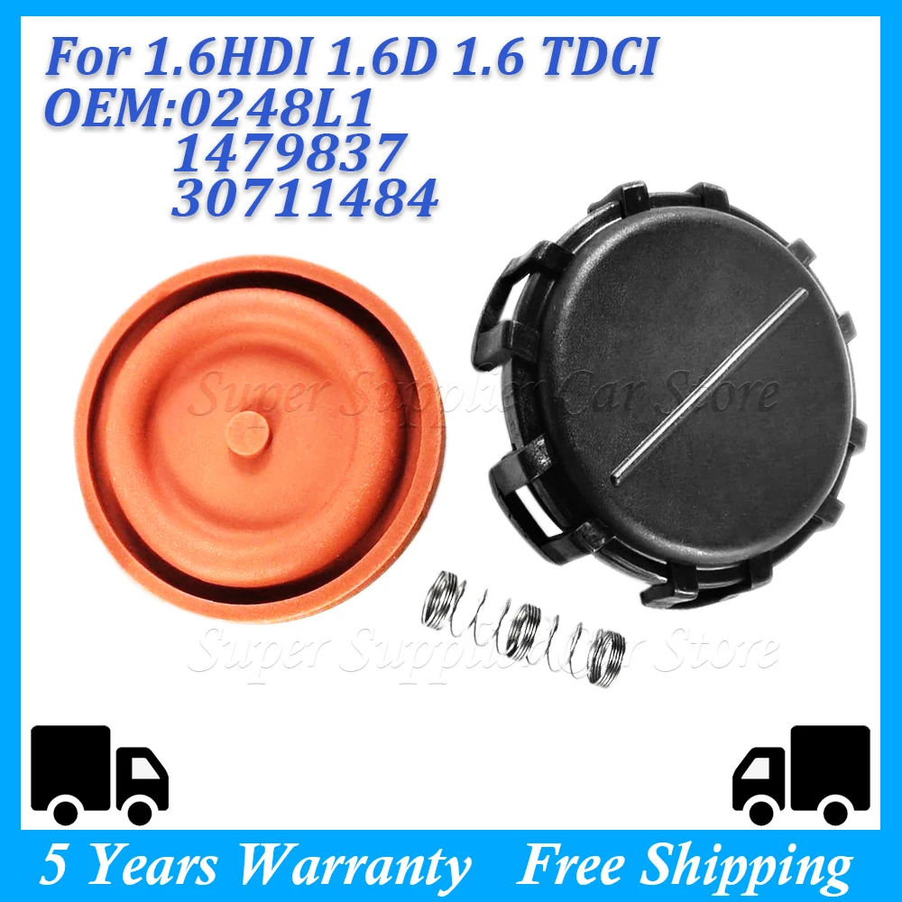 0248L1 For Citroen 1.6 HDI Berlingo C2 C3 C4 C5 Peugeot 206 307 Engine PCV Valve Cover Repair Kit With Membrane 30711484 1479837