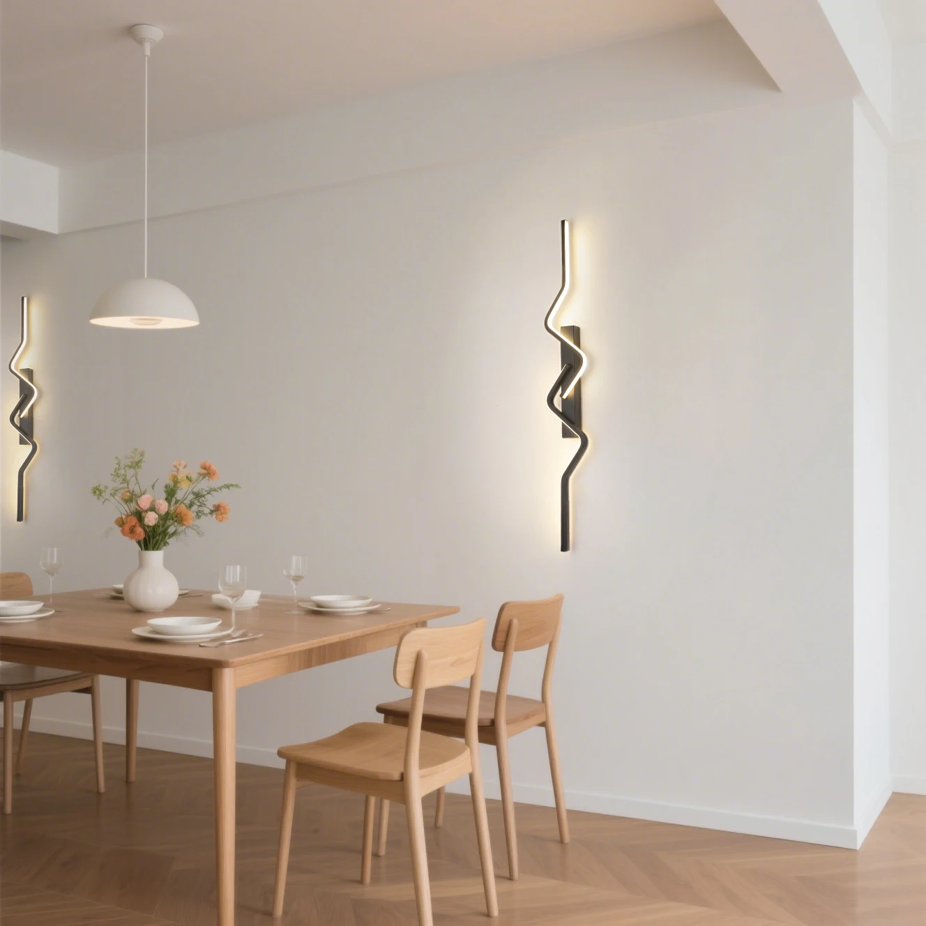 Wall Light Modern 60/80/100cm Long LED Light Black Wall Lamp Bedroom Living Room Corridor Interior Lighting Home Decor Lighting