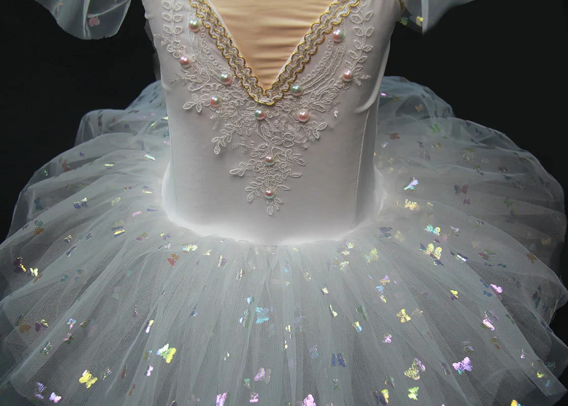 New Professional Ballet Tutu Girls White  Platter Pancake Tutu Ballerina Party Dress Adult Women Child Kids Ballet Dance Costume