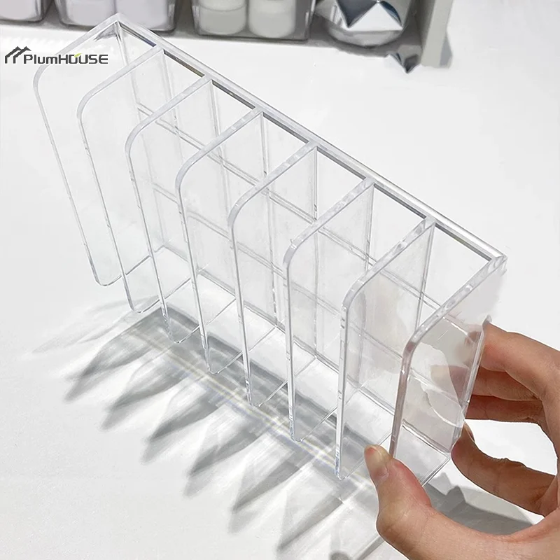 7-Grid Multifunctional Storage Rack Eyeshadow Palette Pressed Powder Cosmetics Organizer Box CD Holder Card Display Rack
