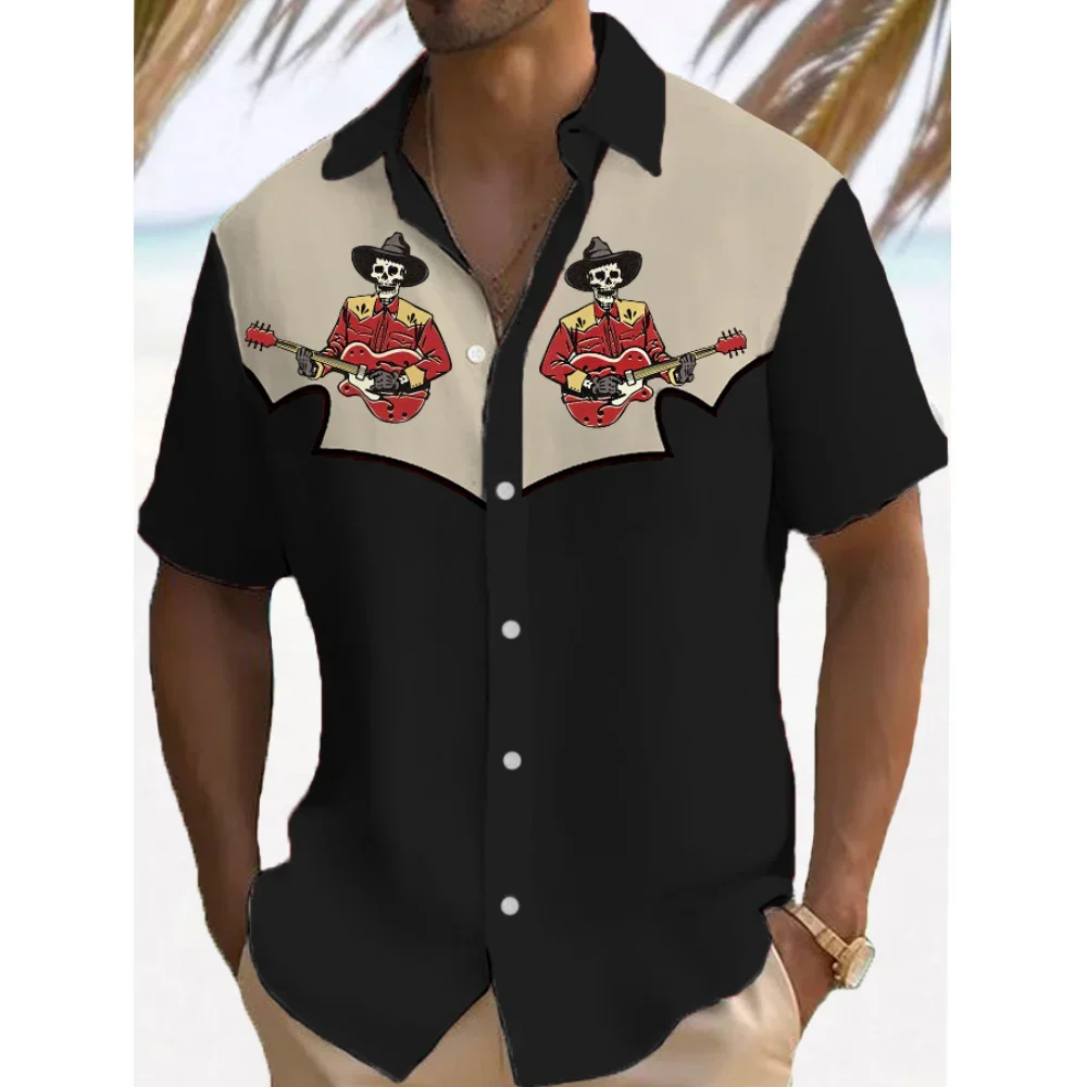Men's Shirt Summer Casual Fashion Short Sleeved Shirt Men Loose Breathable Hawaiian Shirt Man Casual Men's Clothing