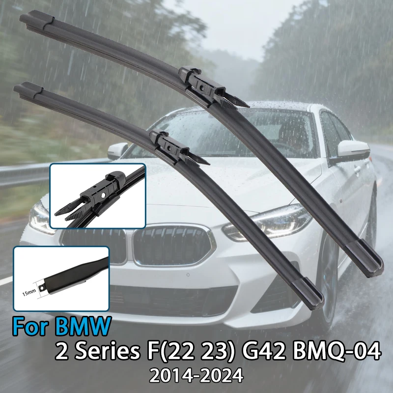 Auto Wischer Klinge Für BMW 2 Serie F (22 23 45 44 46) G42 2014-2024 Windschutzscheibe Gummi Refill Frontscheibe Wischer Auto Zubehör