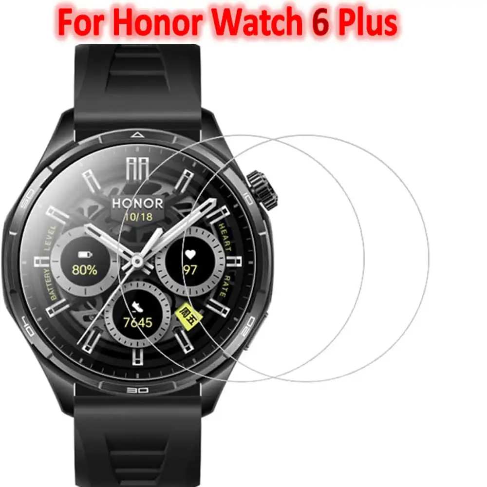 2pcs Tempered Glass For Honor Watch 6 Plus HD Screen Protector Full Coverage Anti-scratch Film For Honor Watch 6Plus Accessories