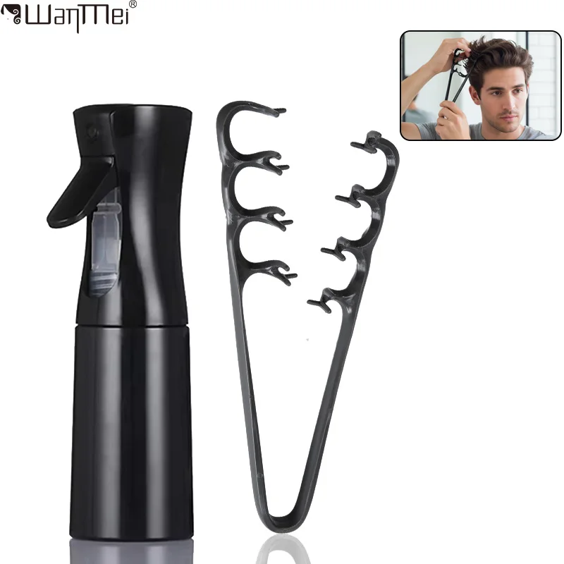 1/2 قطعة مشط تصفيف الشعر واسع الأسنان أدوات الشباك نسيج رقيق مع زجاجة رذاذ للرجال أدوات تصفيف الشعر المثالية