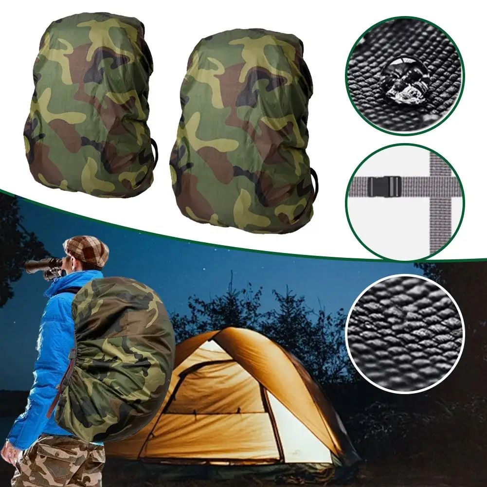 Reflective Waterproof Backpack Rain Cover Outdoor Sport Cover Outdoor Hiking Safety Light Cycling Bag Case Rain Night Campi R9W8