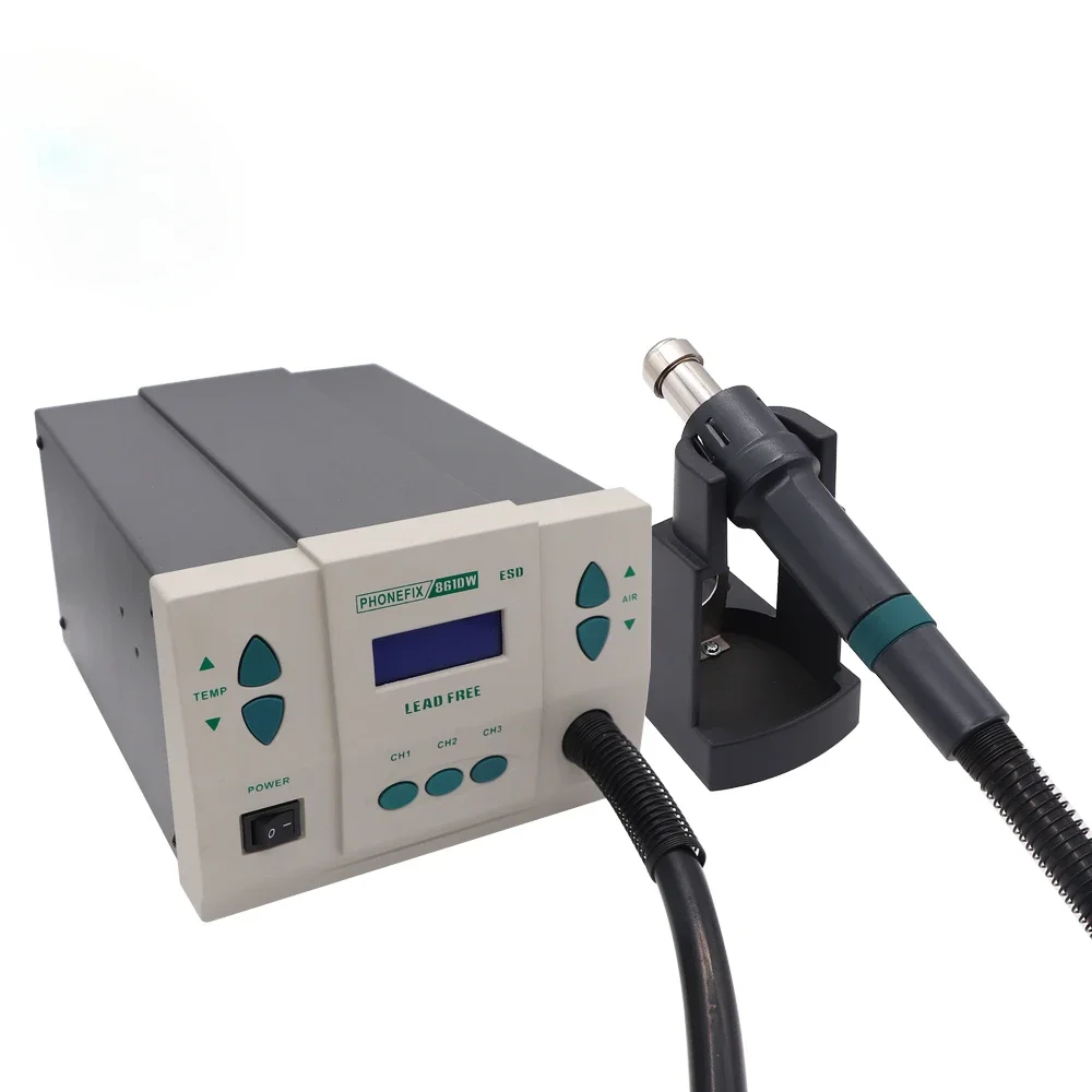 900W PHONEFIX 861DW Digital Hot Air Rework Station Leed Free BGA Soldering Station for Cellphone Motherboard Welding Repair Tool