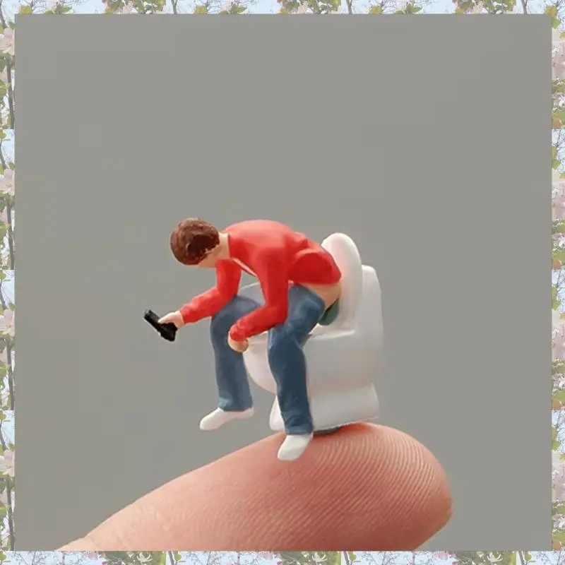 Modelo a escala T84C-1/64, escala 1/64, modelo Squattingcrap Man en escala para escenas arquitectónicas y modelos de coches 1:64