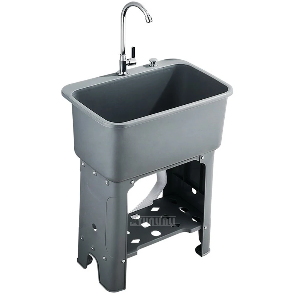 Plastic Laundry Sink for Balcony – Outdoor Utility Sink / Washing Table, Hand Wash Basin for Home / Outdoor Use