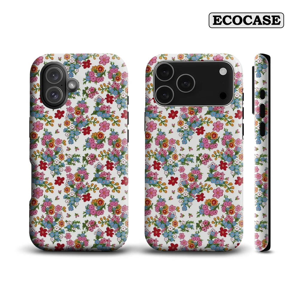 Lebhaftes mehrfarbiges Blumenmuster IPhone 17 Must-Haves Handyhülle für IPhone 17 16 15 14 Pro Max Plus Doppelschichtige Rückseite