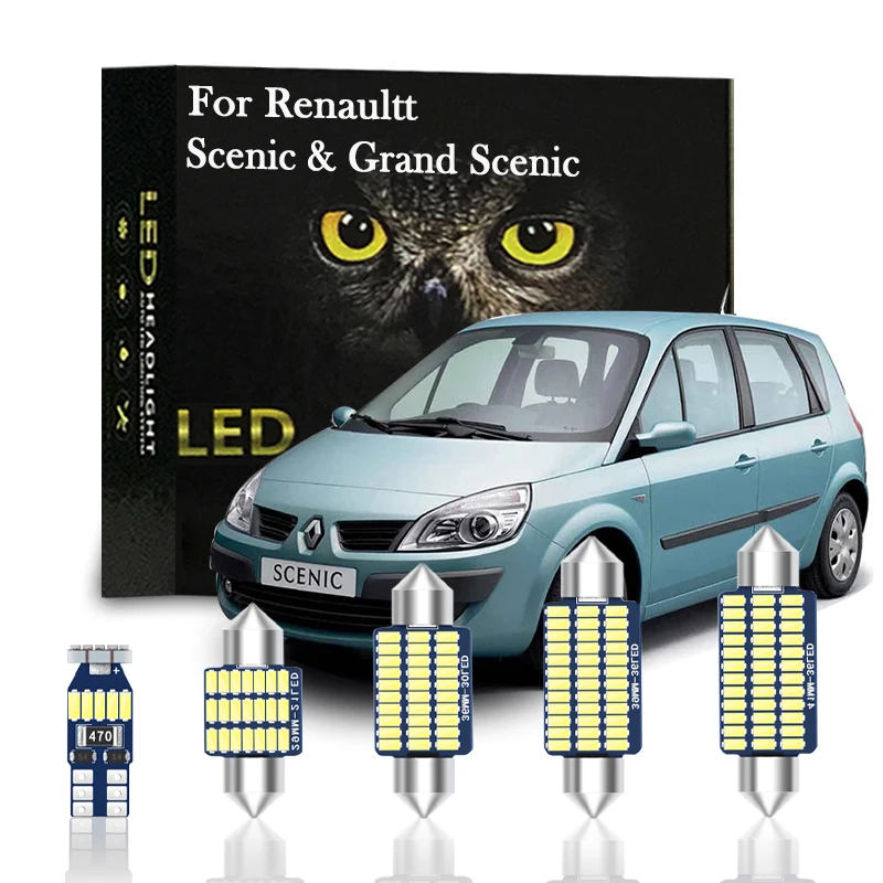 

Canbus For Renault Grand Scenic 2 3 Scenic X MOD MK 2 3 4 2005 2006 2007 2010 2017 2019 Accessories Indoor Light LED Kit