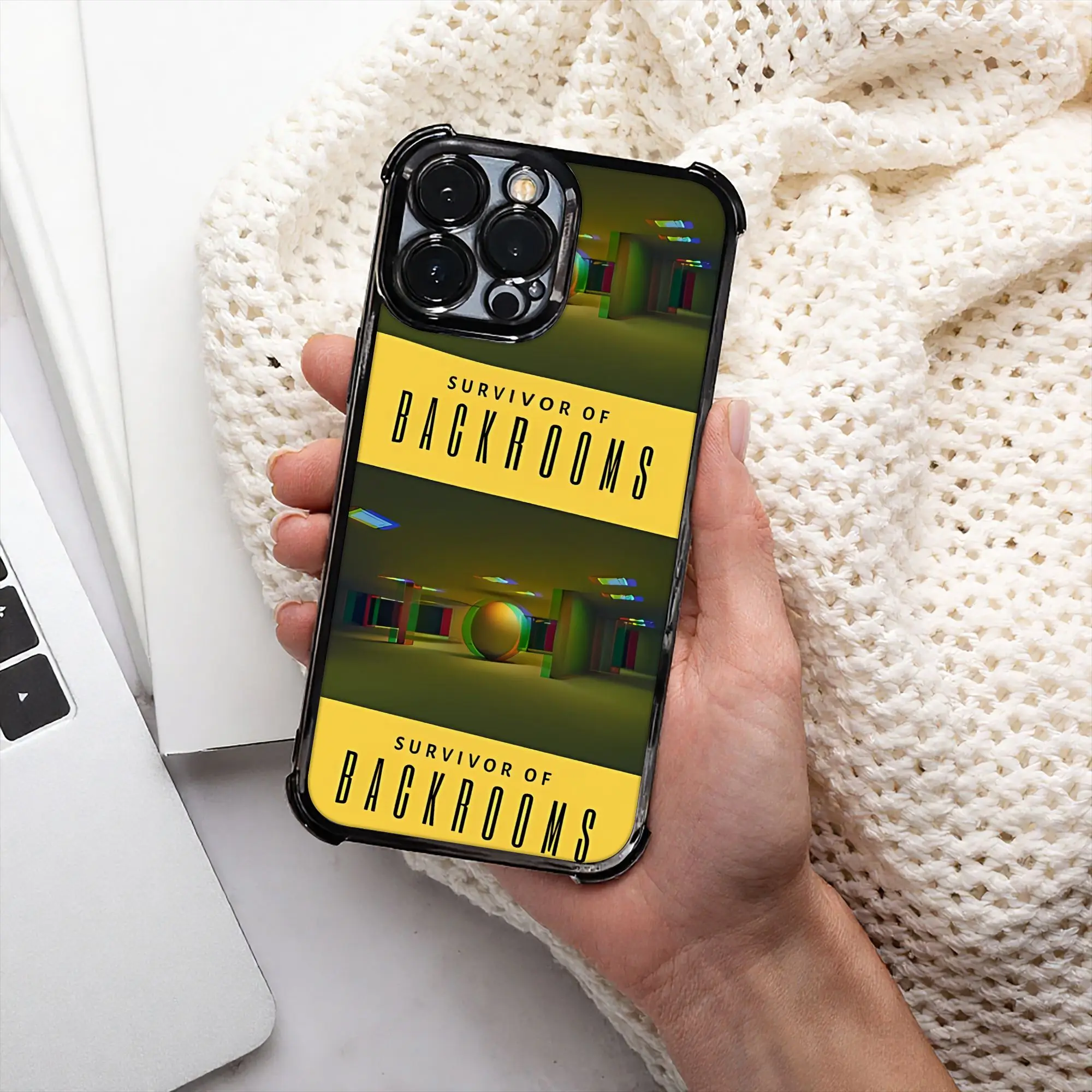 Coque de téléphone Backrooms Survivor, processus d'électroplaqué, différents modèles