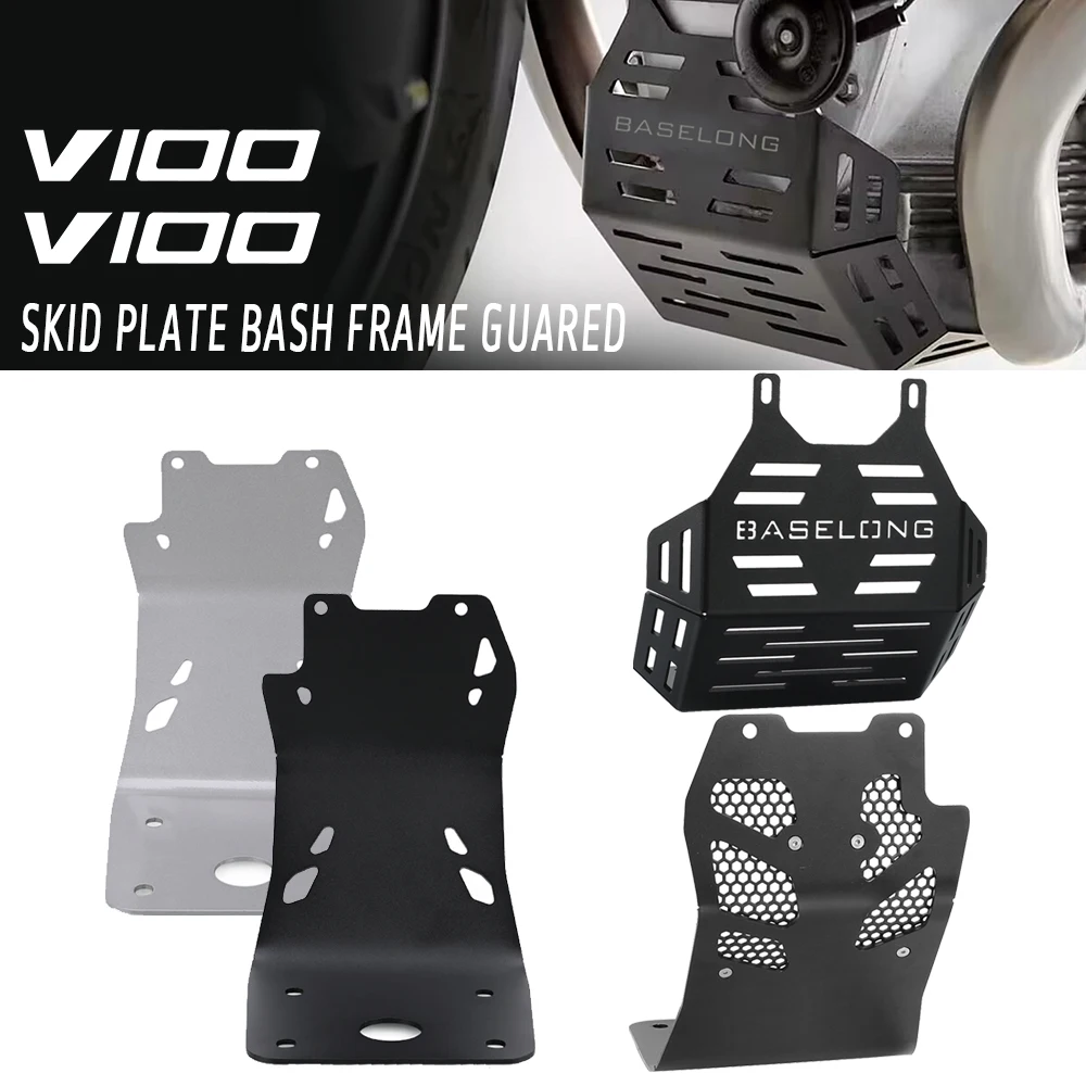 

2025 2023 2024 Motorcycle Skid Plate Bash Frame Guard Protection Cover Under Engine FOR Moto Guzzi V100 V v 100 Mandello S 2022