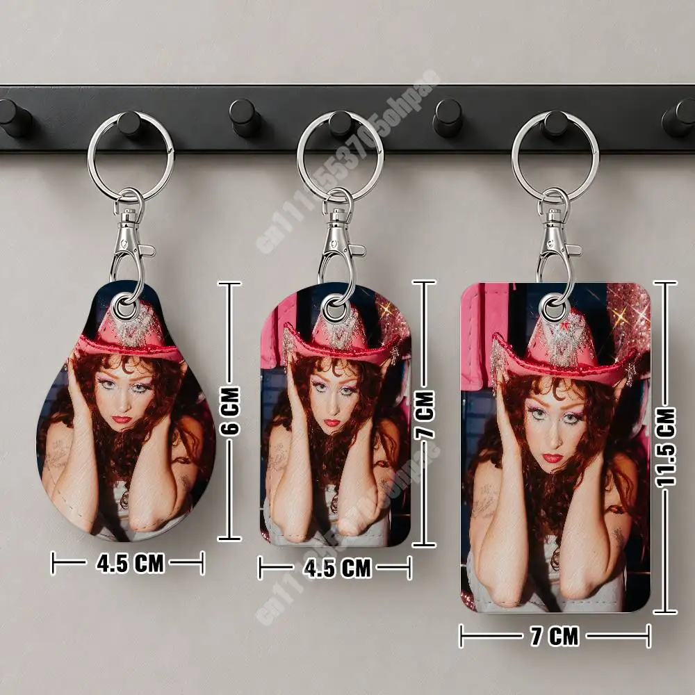 C-Chappell R-Roan Midwest Princess Leather Keychain Card Holder for Airtag & ID Cards Business Bag Charm - view 5