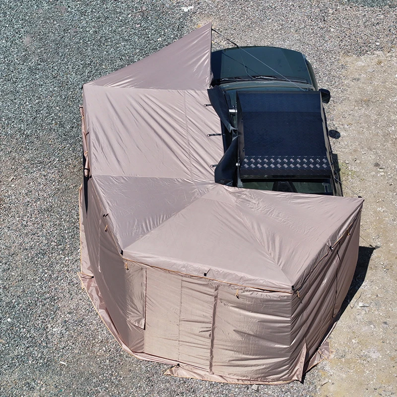270° Fan-Shaped Car Awning Tent Waterproof 3000mm 4-Season Sun Shade Shelter For SUV Camping