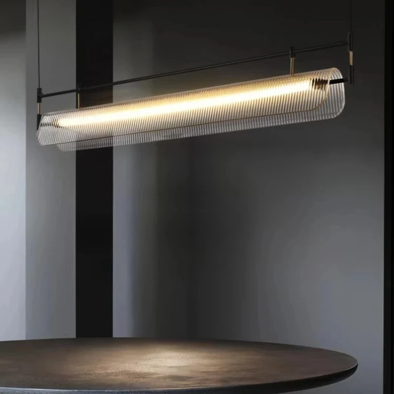 

Modern Pendant Light Long Acrylic LED Chandelier Dining Table Cafe Bar Counter Office Art Decor Ceiling Hanging Light