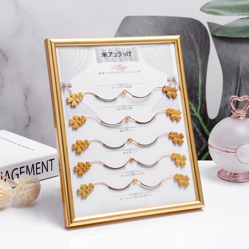 False Eyelash Display Board 10 Pairs Eyelashes Try on Effect Exhibit Auxiliary Tool Assistor Magnet False Eyelash Display Rack