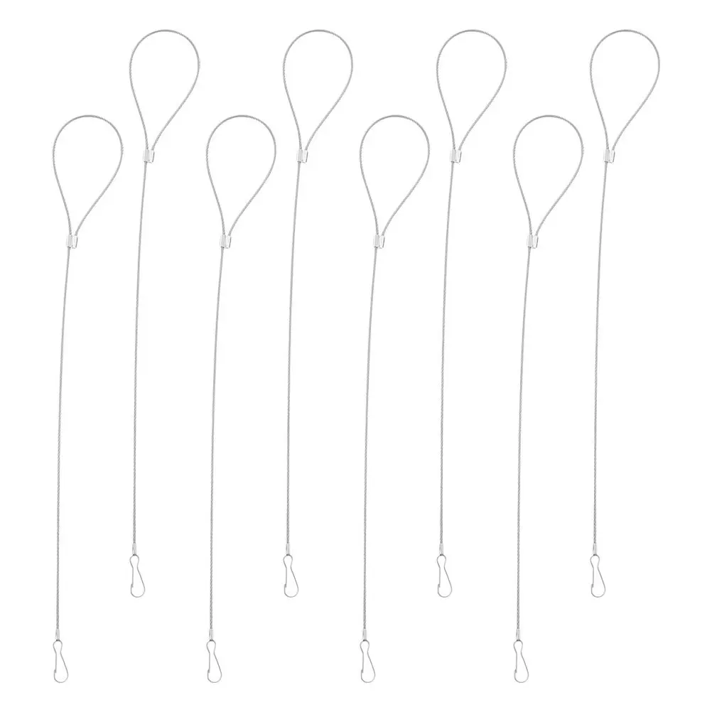 8Pcs Stainless Steel Gate Latch Cable Adjustable Heavy Duty Gate Pull Cord for Garden Fence Backyard Opener Latch Cable Pull