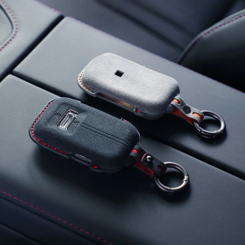 Suede Car Key Fob C…