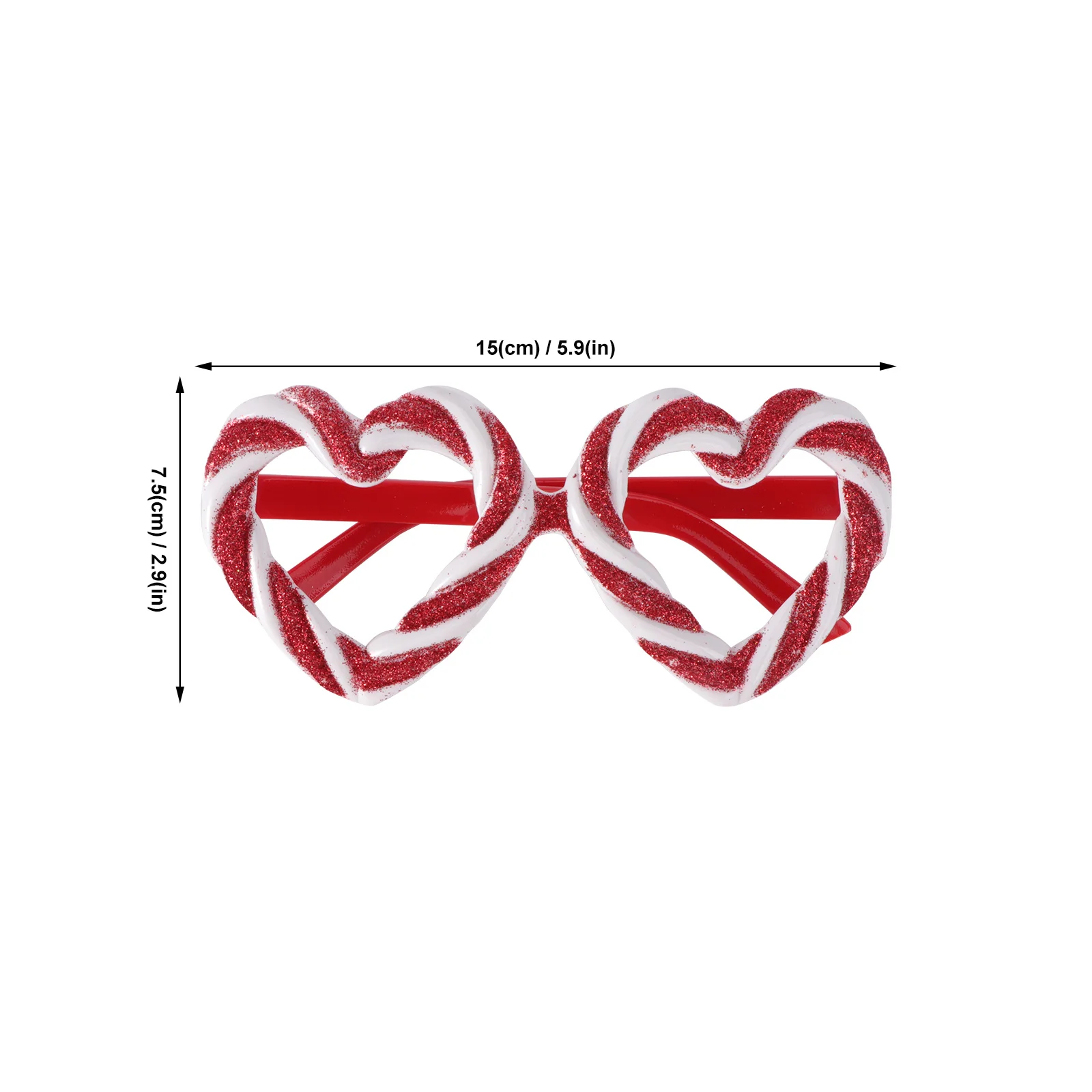 

4pcs Valentine Heart Glasses Party Decor Photo Props Fashion Eyewear Love Shaped Unique Design Dazzling Performance Safe