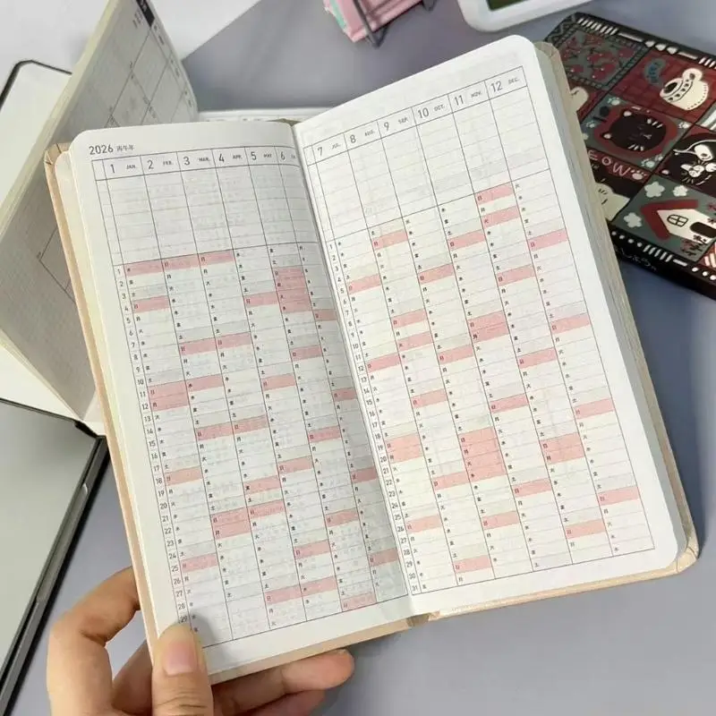 2026 Yearly Organizers Notebook Time Management Journal Daily Planner For Travel