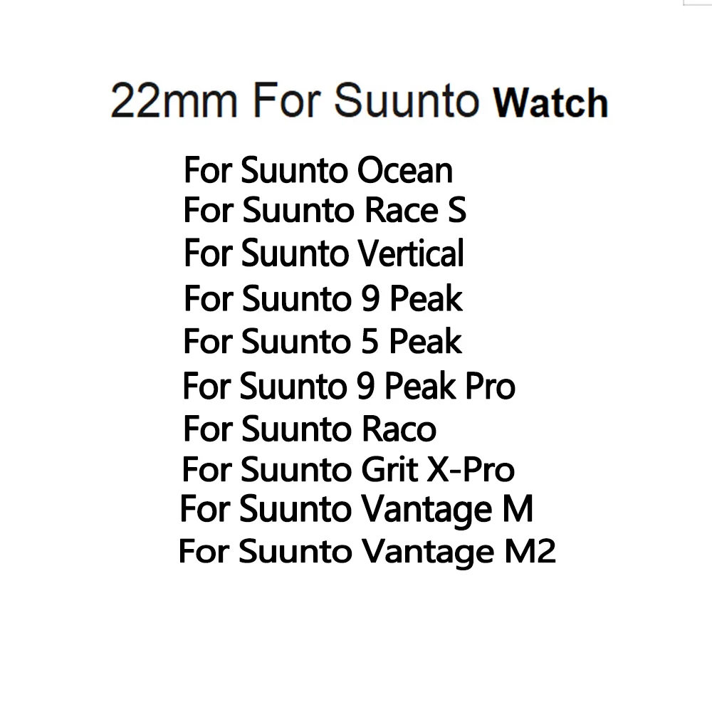 Силиконовый ремешок для часов 22 мм для Suunto 9 Peak/Pro/5 Peak, дышащий умный браслет Raco Vantage M2, запасная часть ремешка для часов