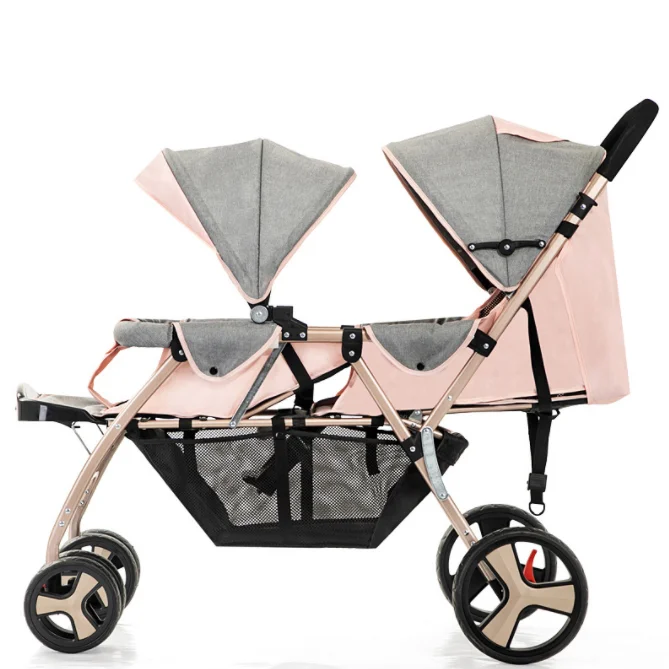 Luxury Twin Strollers Sit and Lie Down Function Hot Mom Stroller for Babies